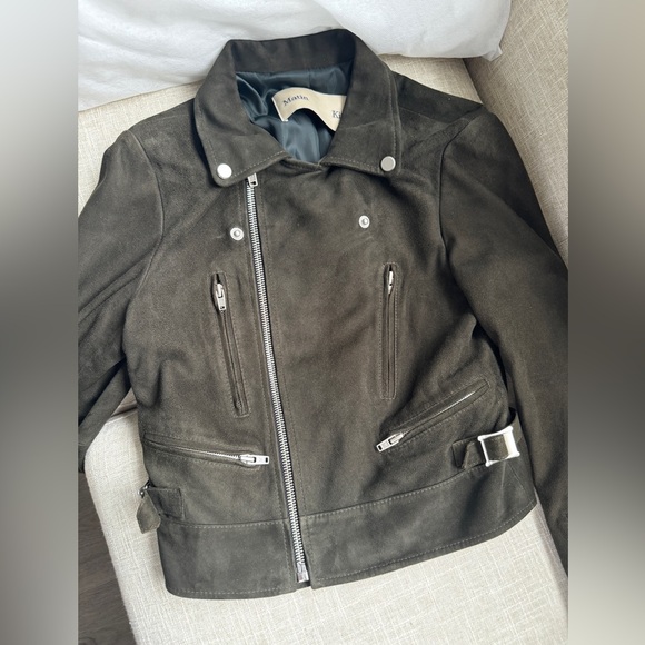 Matin Kim suede jacket - dark ash green color - Picture 9 of 9